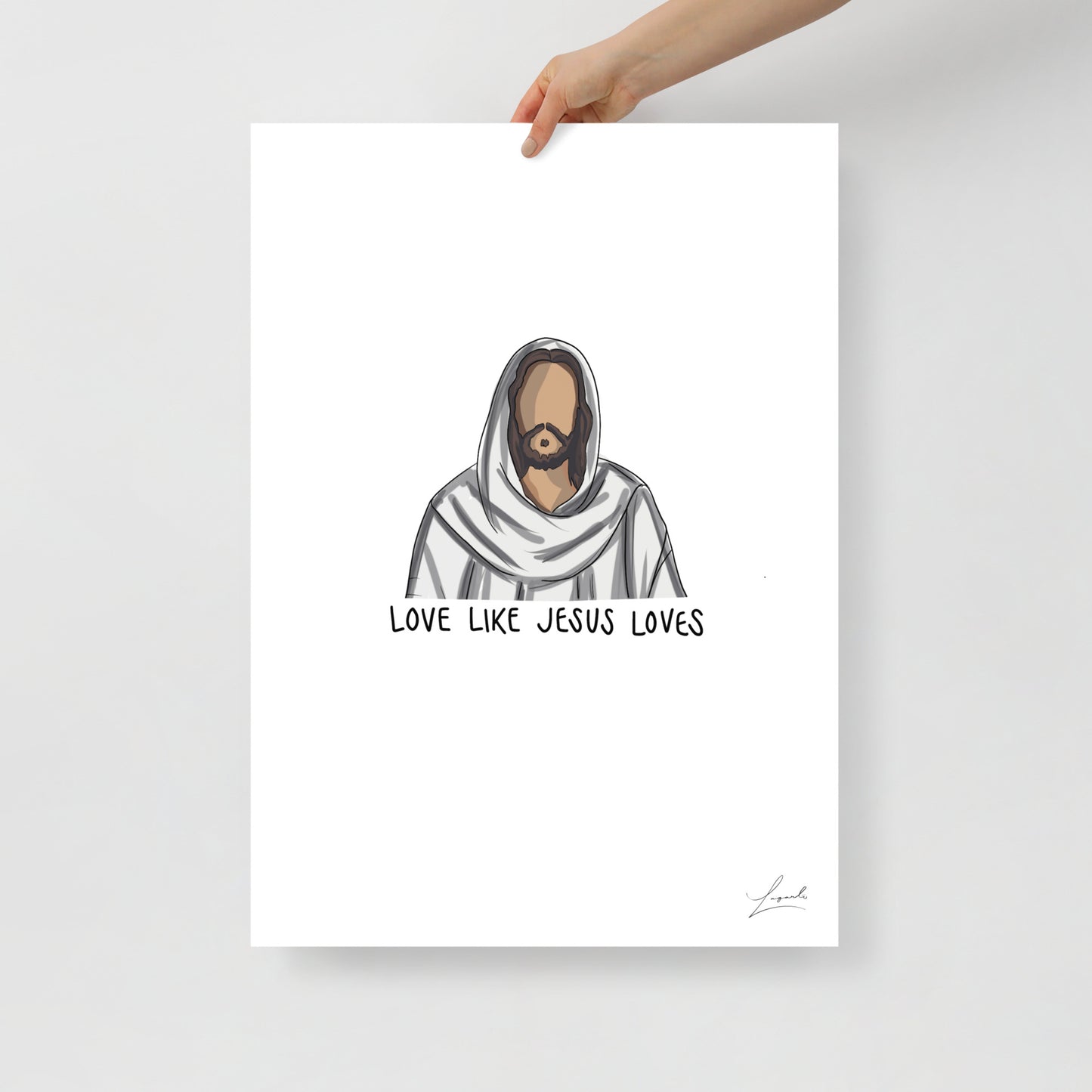 Love Like Jesus Poster - Faith Art by Lagarto Art