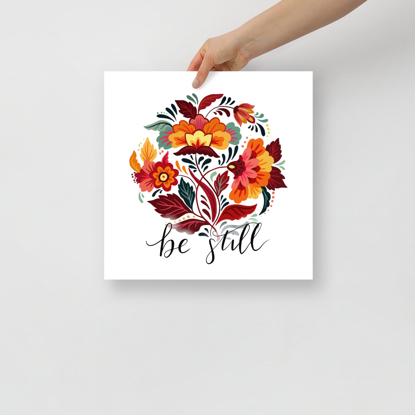 Be Still Poster - Word Art by Lagarto Art