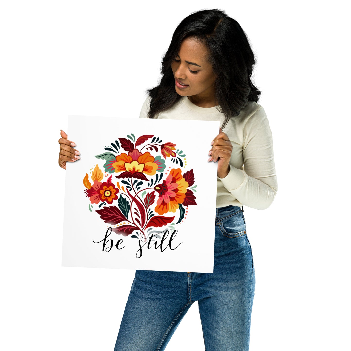 Be Still Poster - Word Art by Lagarto Art