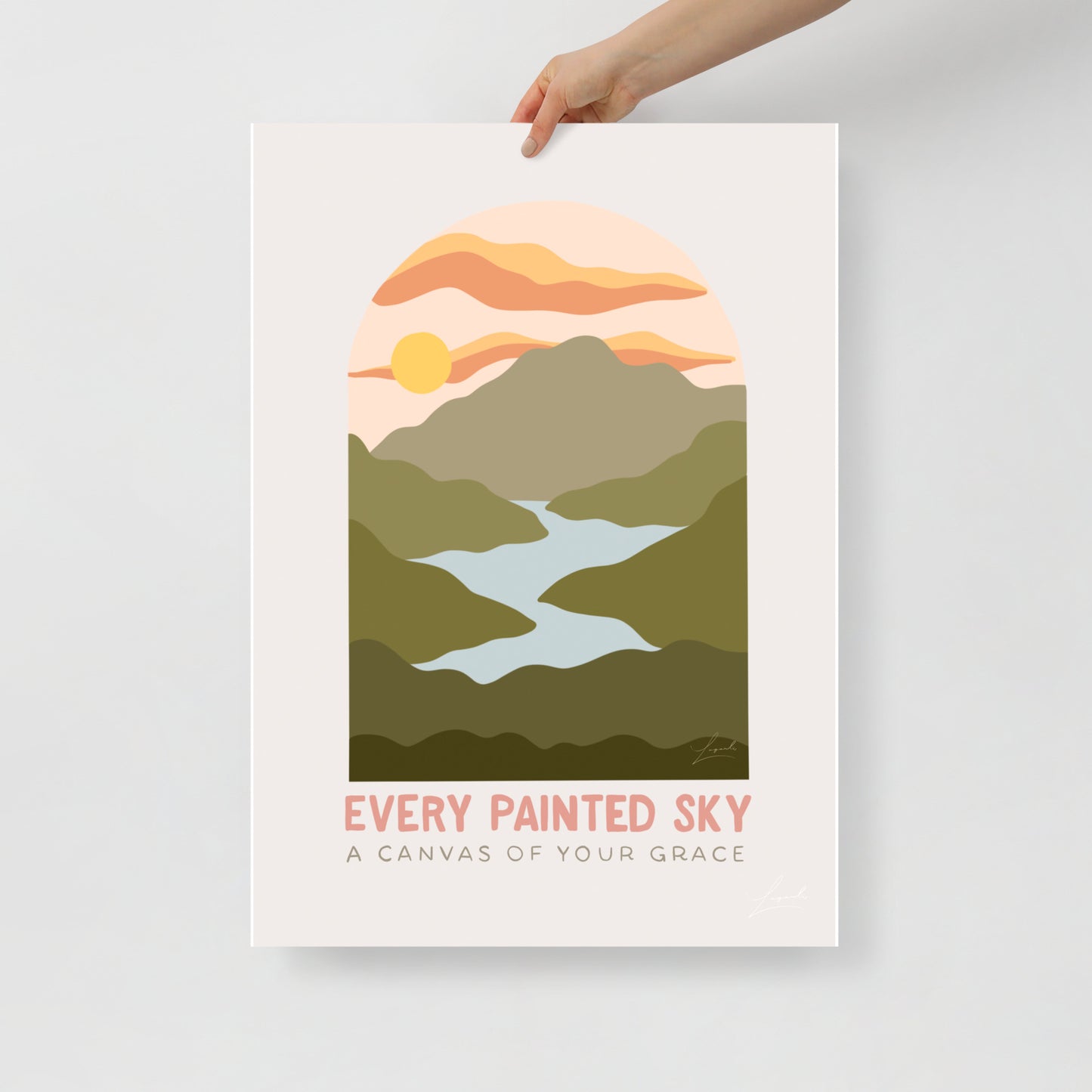 Every Painted Sky Poster - Faith Art by Lagarto Art