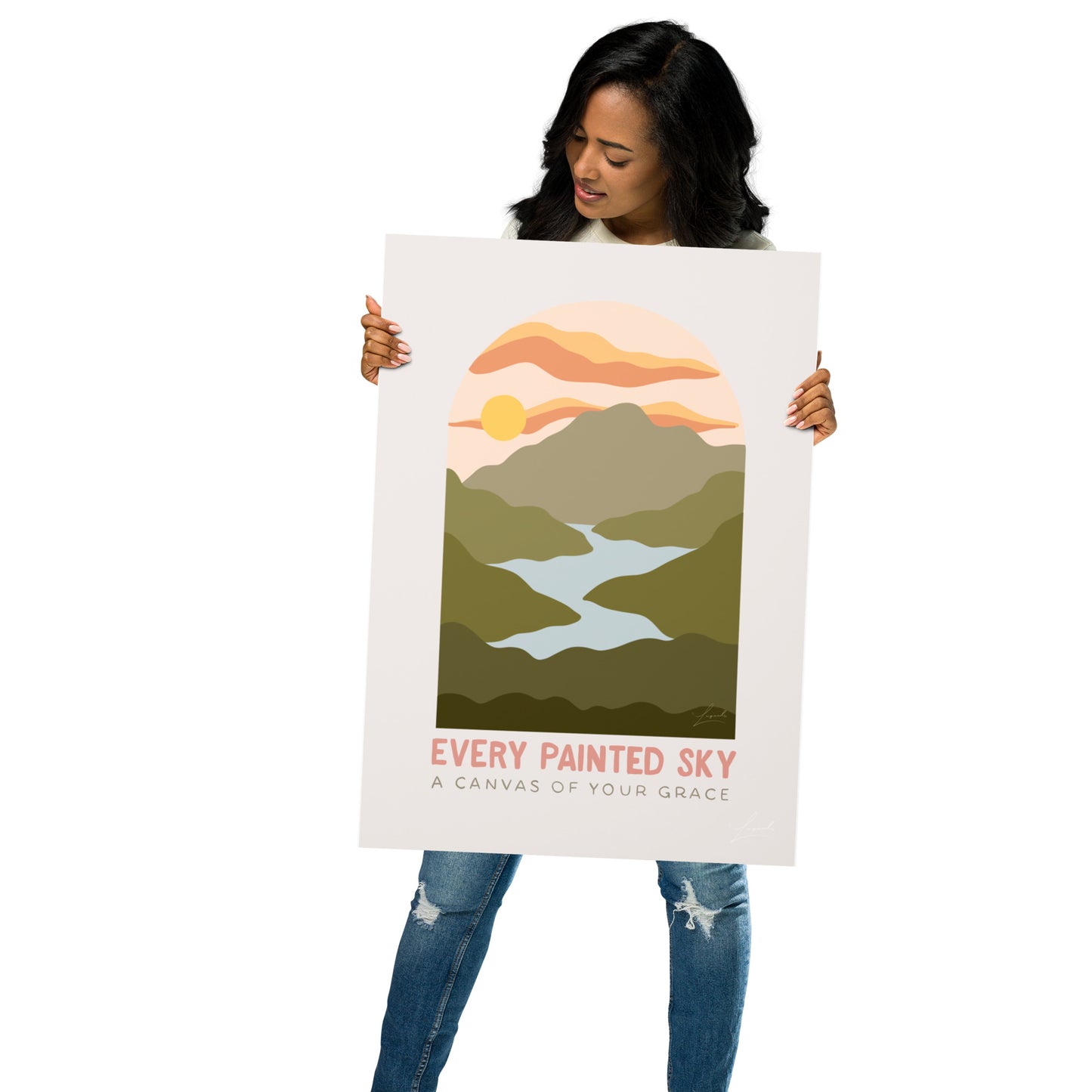 Every Painted Sky Poster - Faith Art by Lagarto Art