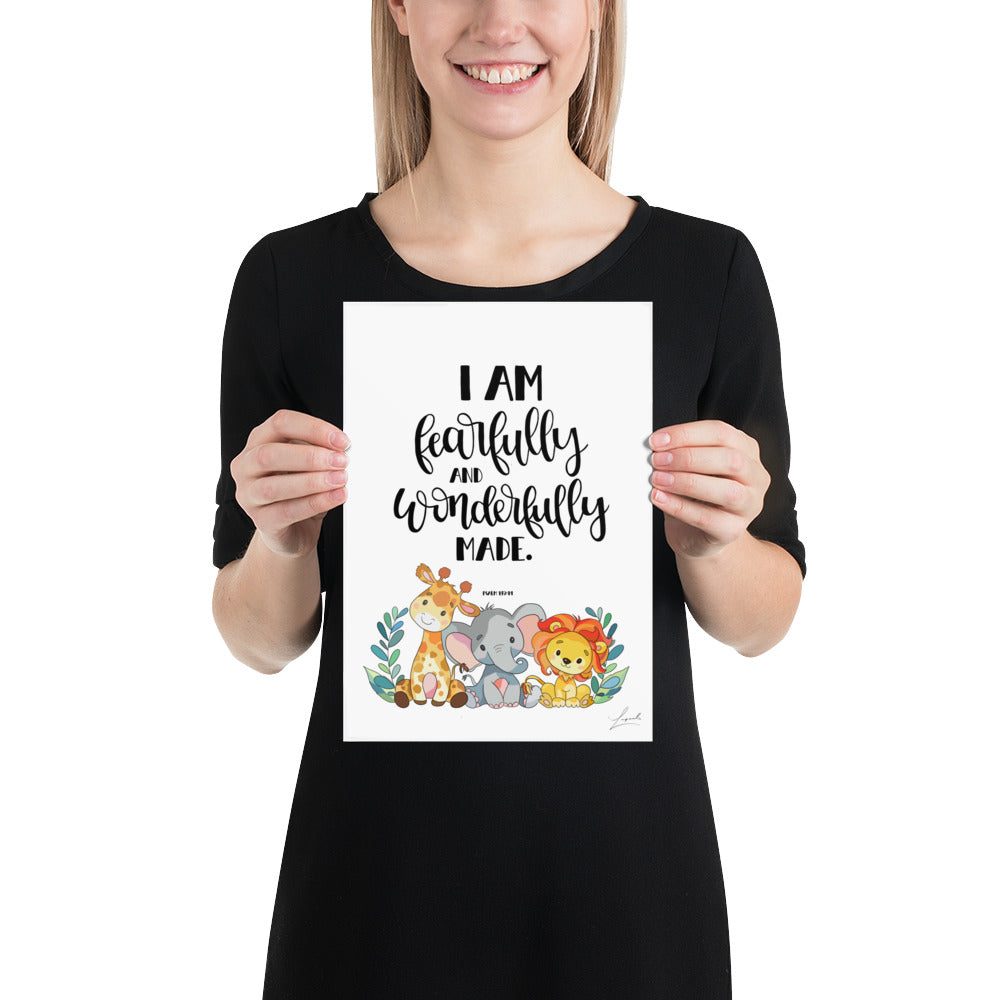 Fearfully and Wonderfully Made Poster - Faith Art by Lagarto Art