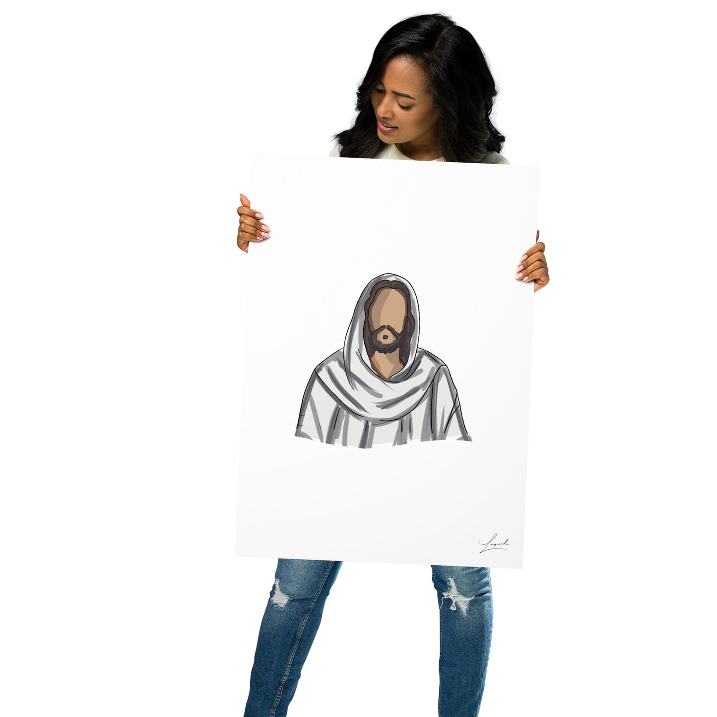 Jesus Poster - Faith Art by Lagarto Art