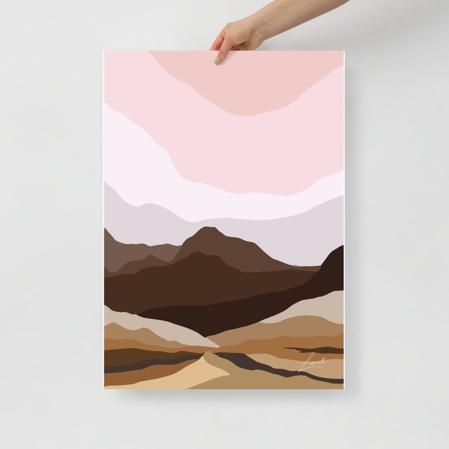 Poster of Mexico Mountain Range - Abstract Digital Landscapes - Lagarto Art