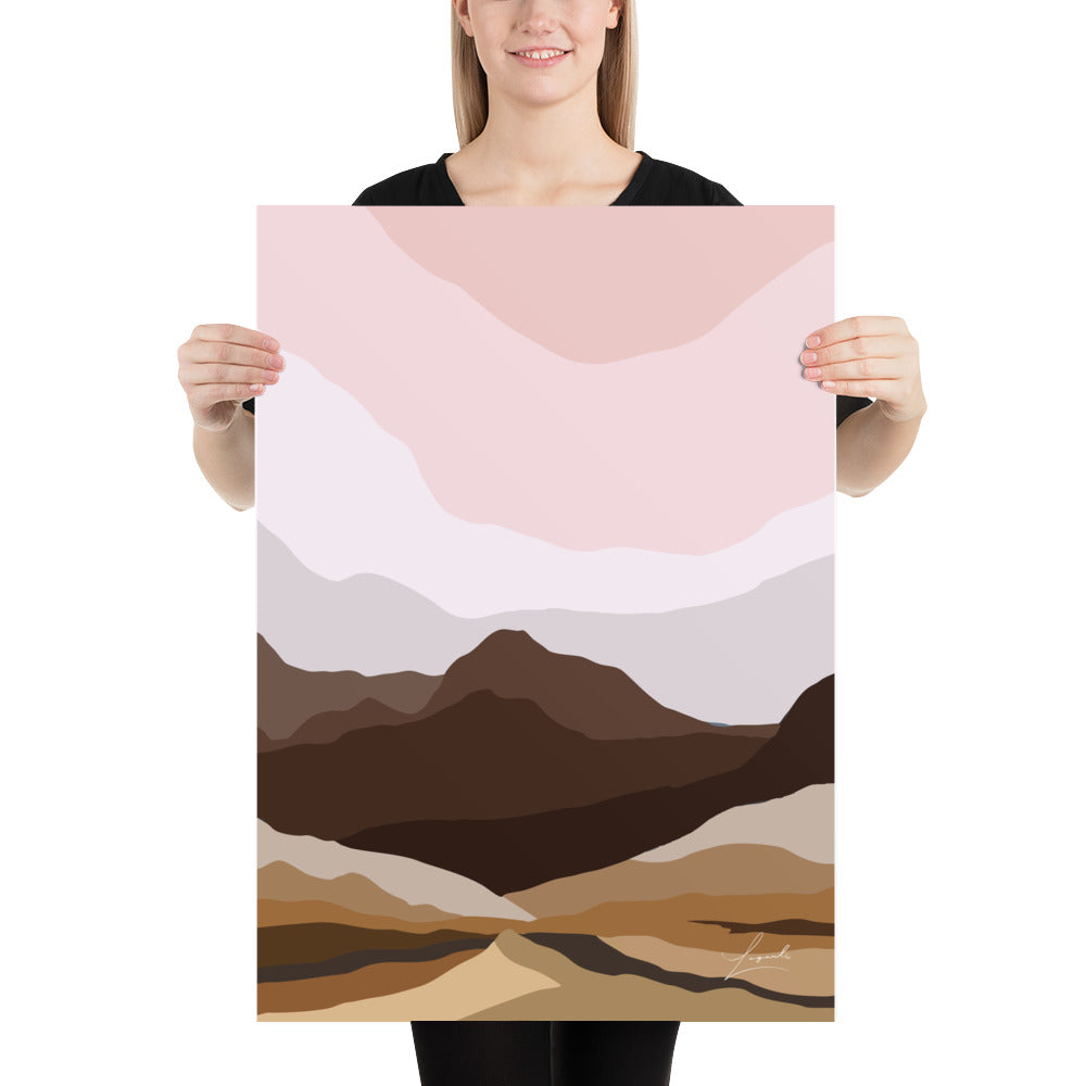 Poster of Mexico Mountain Range - Abstract Digital Landscapes - Lagarto Art