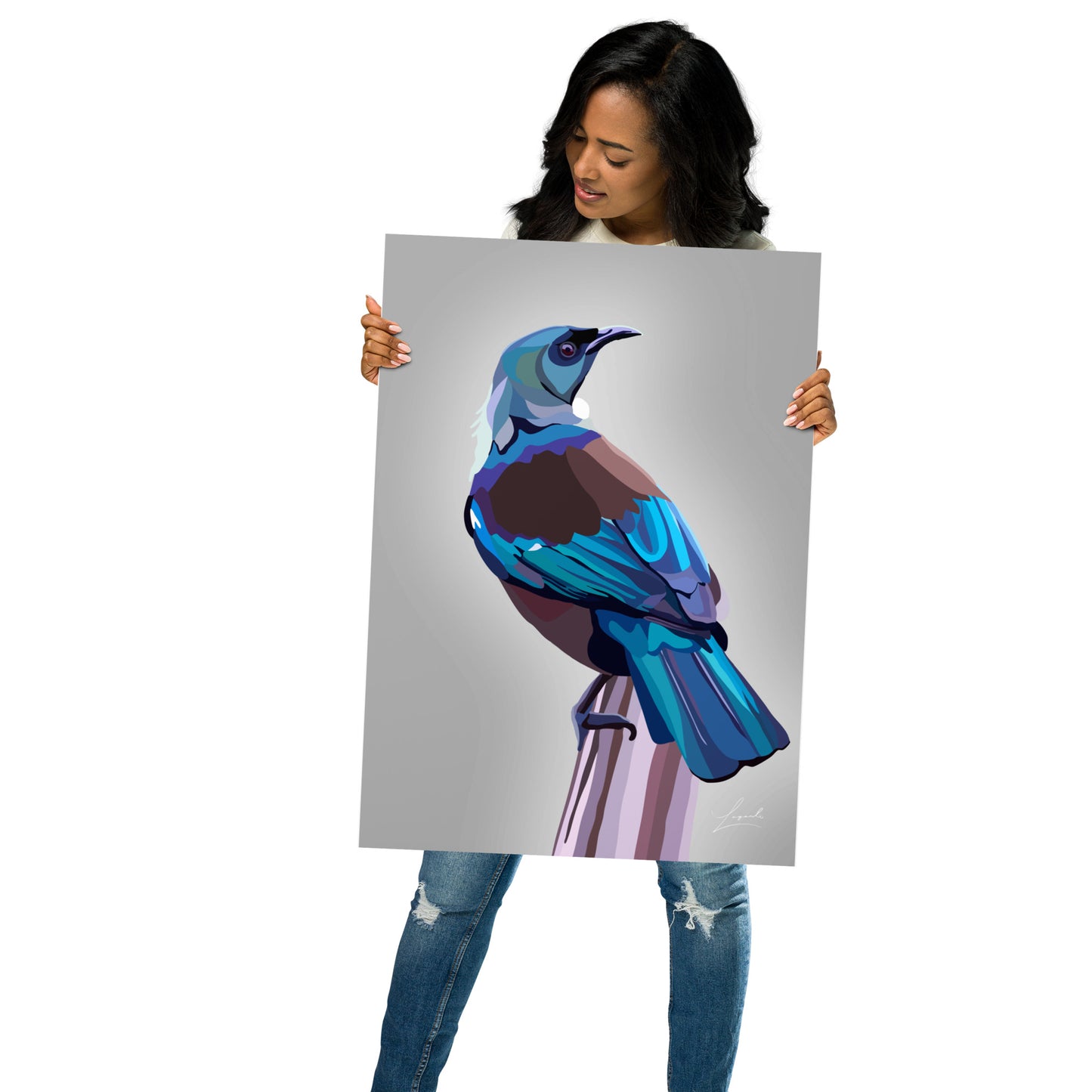 Poster of a Tui - Abstract Wildlife - Lagarto Art