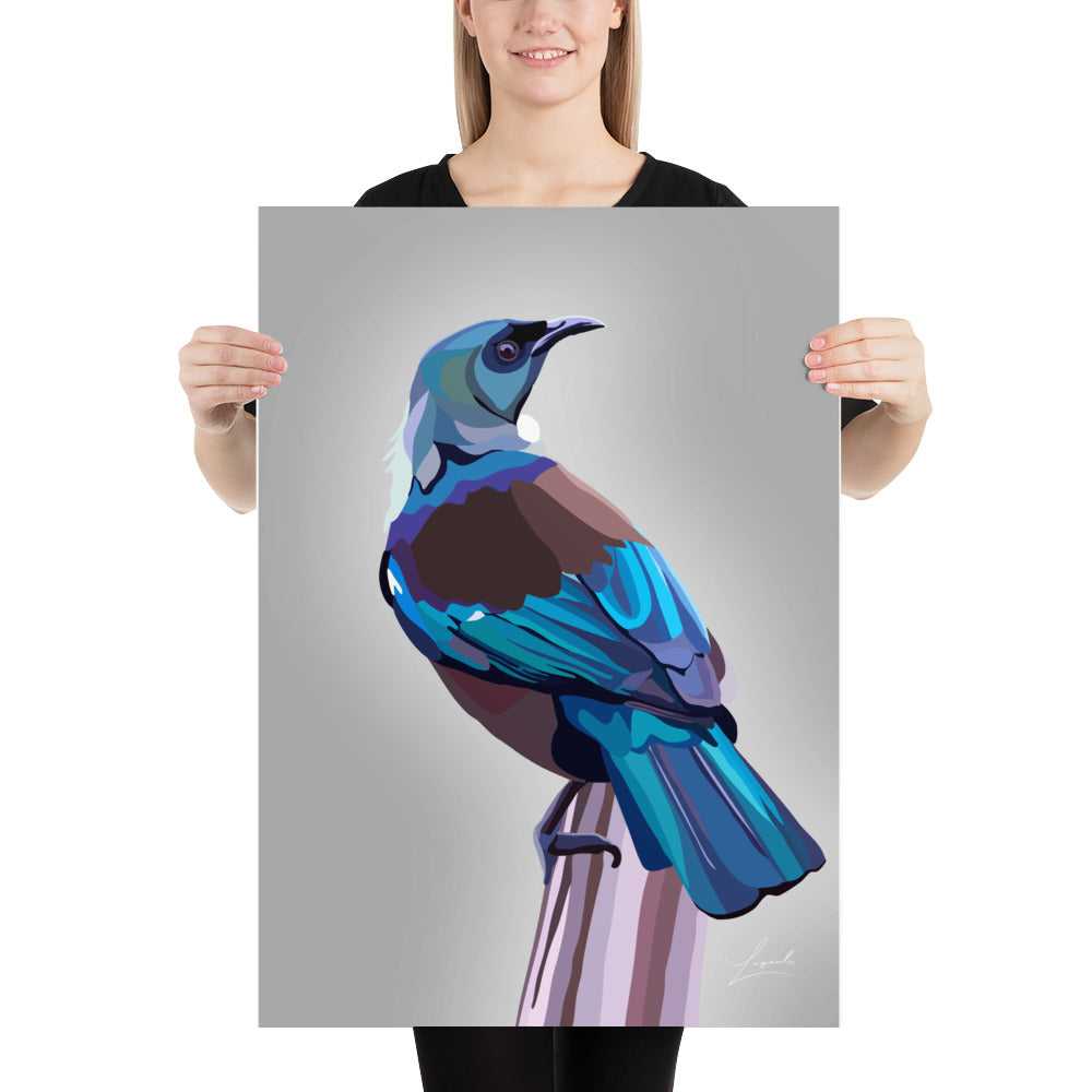 Poster of a Tui - Abstract Wildlife - Lagarto Art