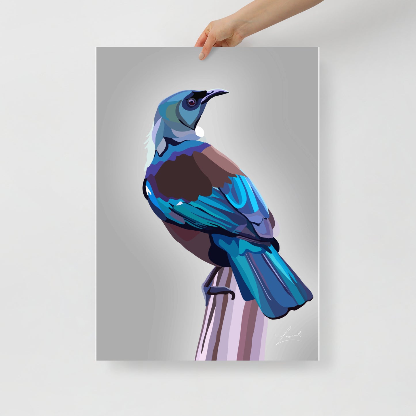 Poster of a Tui - Abstract Wildlife - Lagarto Art